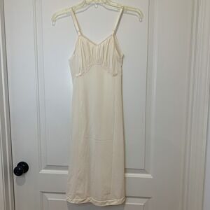 Vtg Kickernick Lingerie XSmall Pale Peach Nightgown Sheer